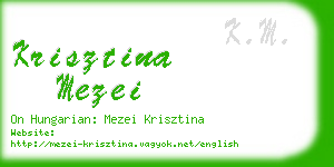 krisztina mezei business card
